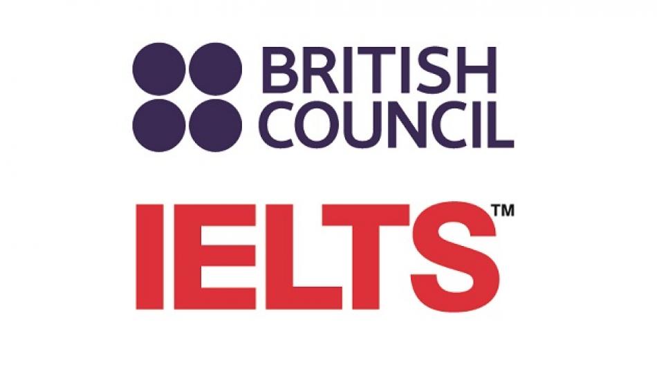 Student taking IELTS exam
